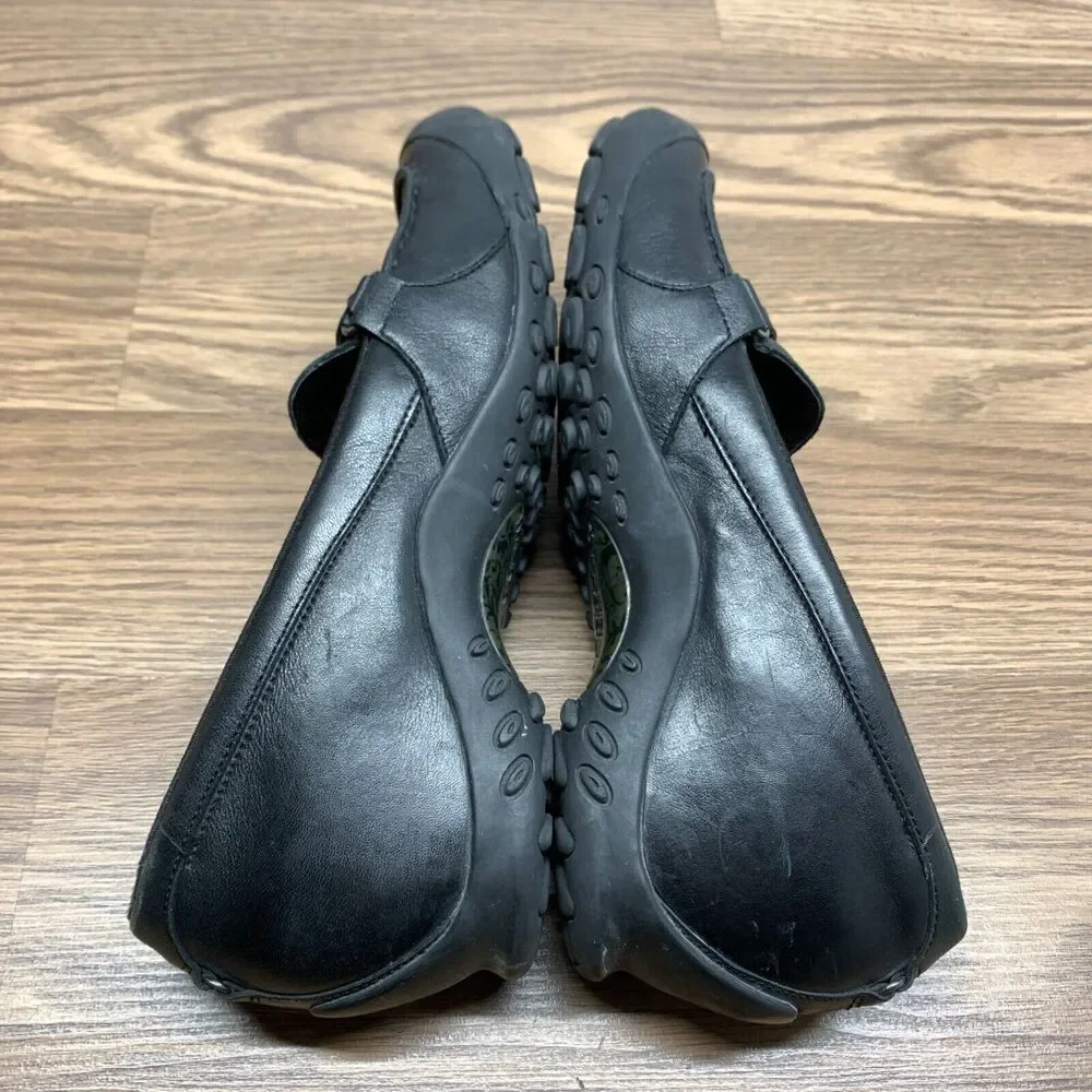Merrell Plaza Glide Loafers Women's Size‎ 9.5 Black Leather Shoes Wedge